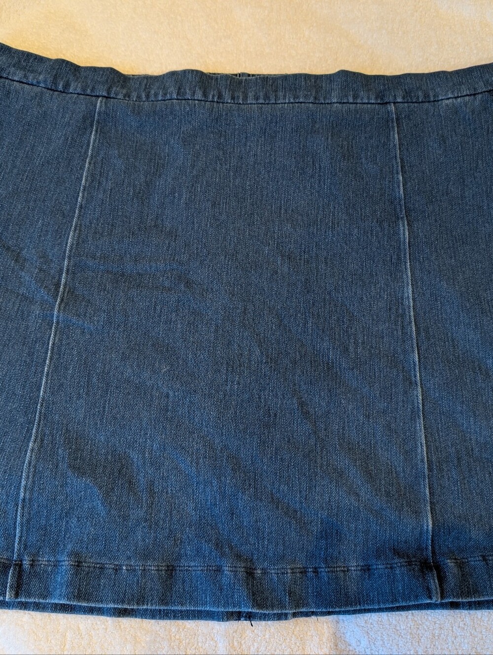 ​Isaac Mizrahi Live Denim Skort Size 2X Stretch Blue Jean Skirt Built In Shorts
